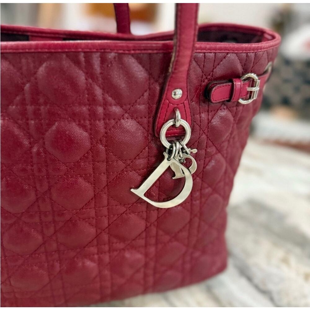 Christian Dior Burgandy Cannage EUC with COA - Picture 4 of 9